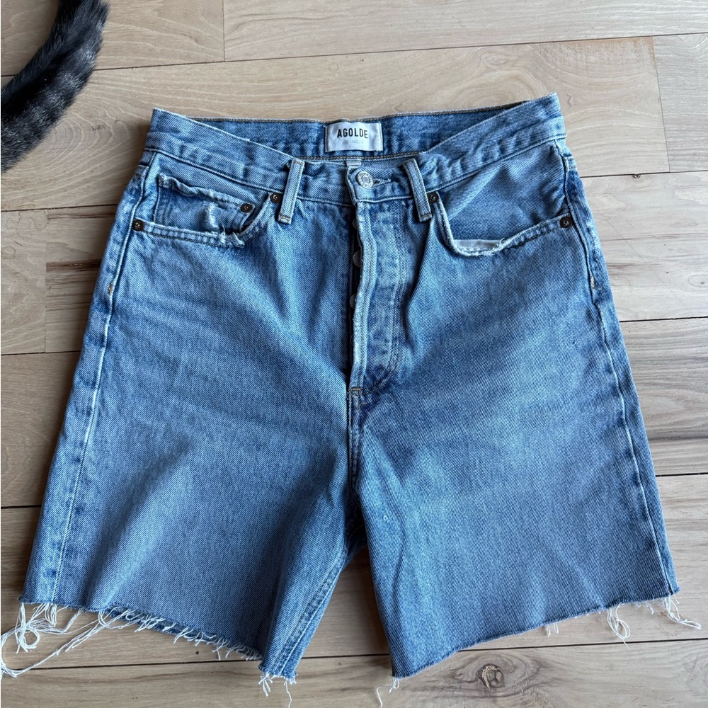 Agolde Light Blue Jean Shorts 90s